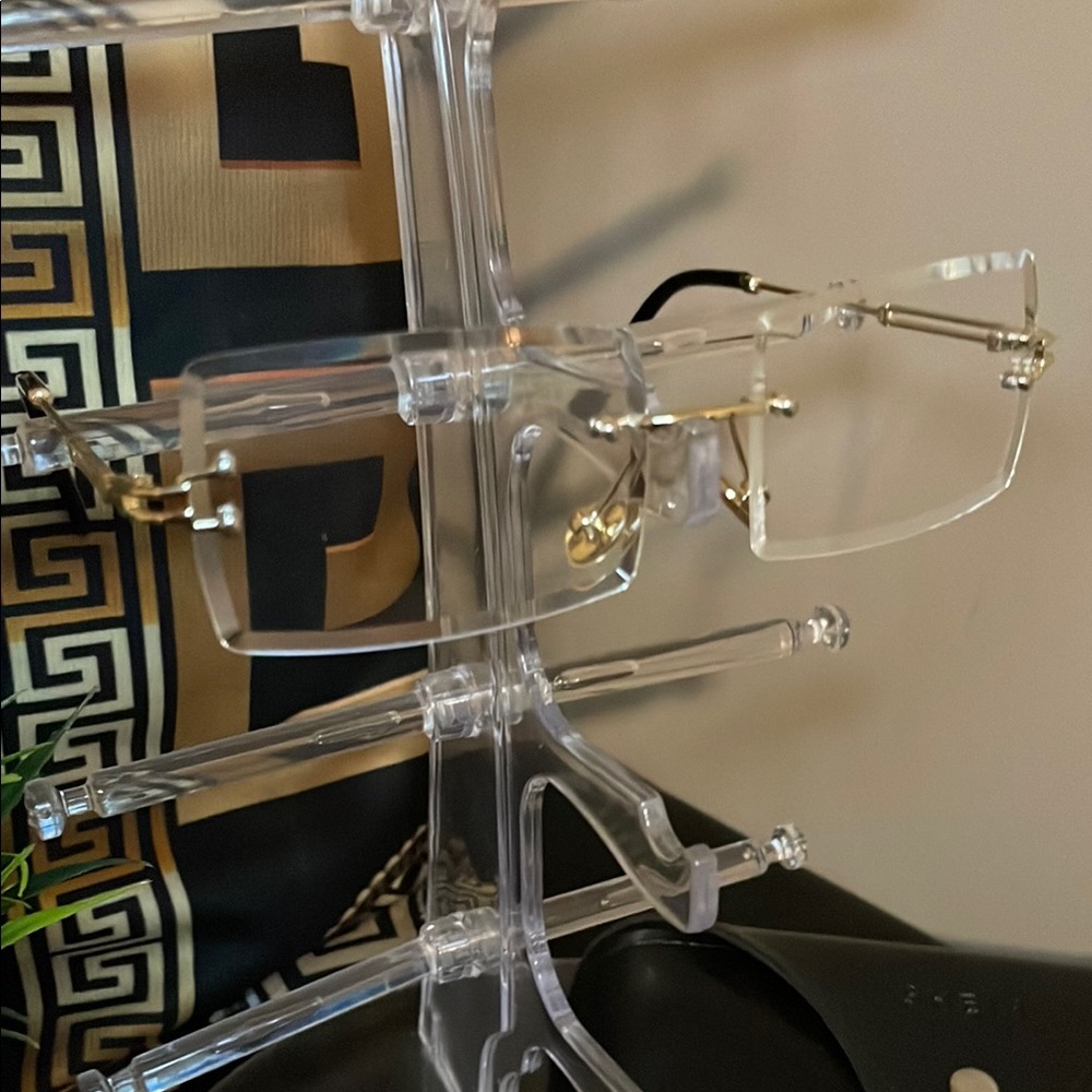 SHEIN Gold Rimless Glasses
